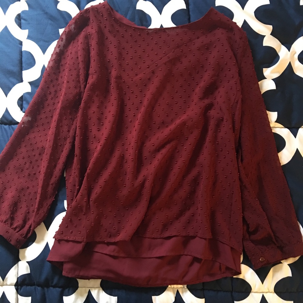 Collective Concepts Miguel Swiss Dot blouse